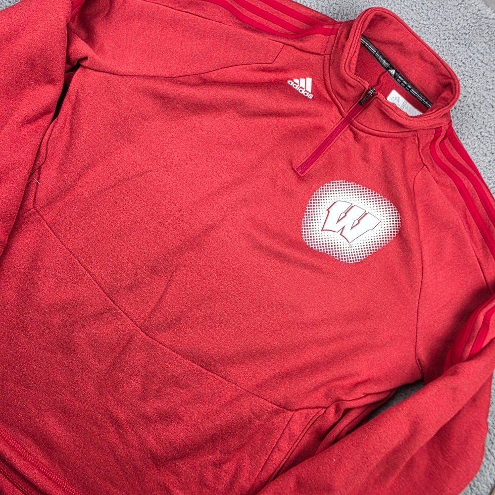 Adidas Wisconsin Badgers Men 2XL Red ClimaWarm Quarter Zip
Pullover